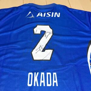 Bリーグ シーホース三河 岡田侑大 直筆サイン ユニフォームTシャツ B.LEAGUE AKATSUKI FIVE アカツキファイブ 京都ハンナリーズ