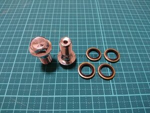 ステンレス バンジョーボルト 10ｍｍ P1.0 首下21.5mm【2個セット】【ワッシャー4個付属】 bo05