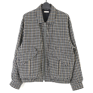 ULTERIOR 定価86,900円 24SS W/L CHECKED DRIZZLER JKT ウールリネンチェックドリズラージャケット 3 ULBS33-HA158-B アルテリア