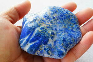 希少!昔の在庫なので上質品!藍色が綺麗な上質アフガニスタン産ラピスラズリ（ラピス）特大原石/1290ct