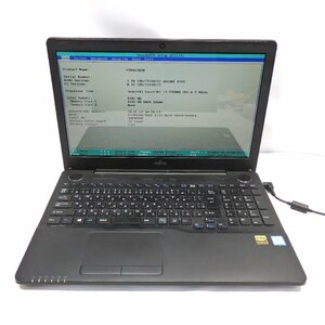 1円～FUJITSU LIFEBOOK AH53/B2 Core i7-7700HQ 2.8GHz/8GB/HDD1TB/Blu-ray/15インチ/OS無/動作未確認【栃木出荷】