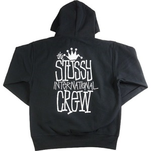 STUSSY ステューシー 24SS CROWN INTERNATIONAL HOODIE Black スウェットパーカー 黒 Size 【XL】 【新古品・未使用品】 20789374