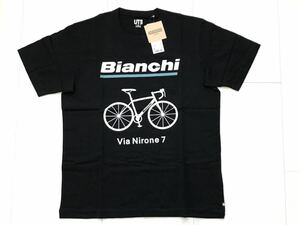 ビアンキ ユニクロ Tシャツ Lサイズ 新品 Bianchi ブラック