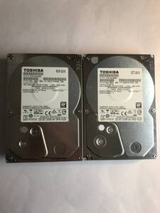 ①TOSHIBA/東芝　3.5インチ　SATA　HDD　ハードディスク DT01ACA300　 　3TB　2台 