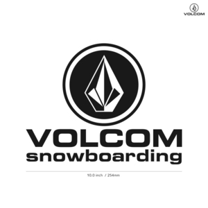 【VOLCOM】ボルコム★16★ダイカットステッカー★切抜きステッカー★10.0インチ★25.4cm