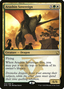 MTG ■金/英語版■《アラシンの君主/Arashin Sovereign》タルキール龍紀伝 DTK