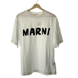 マルニ MARNI 半袖Tシャツ サイズ38 S - 白×黒 レディース クルーネック トップス