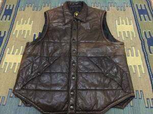 70s 80s EL TORO BRAVO LEATHER BEST XL 本革 レザーベスト ビンテージ vintage アメカジ ヴィンテージ 