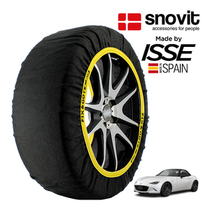 snovit正規品 ISSE製造 SNOW SOCKS マツダ ロードスター ND5RE 195/50R16 16インチ リア スノーソックス 布製 タイヤ チェーン 非金属