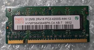 送料無料☆ノートパソコン用メモリ 512MB HYMP564S64BP6-C4-AB-T