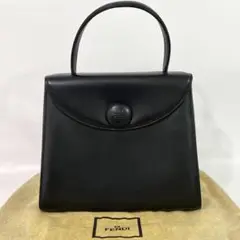 GIVENCHY ジバンシー ハンドバッグ ブラック フロントロゴ レザー