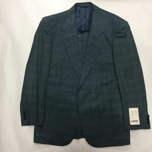 新品　B品 激安 Pierre Cardin テーラードジャケット サイズA5 一枚仕立て 日本製 カリブブルー マドラスチェック 2つボタンサイドベンツ