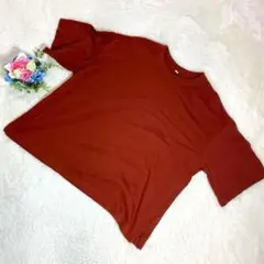 ユニクロ【UNIQLO】レディース Tシャツ【LL】ブラウン 大きいサイズ