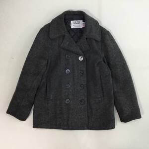 ■ USA製 schott ショット ピーコート チャコールグレー サイズ 38 メンズ U.S.740N PEA JACKET 10ボタン アウター 冬 1.82kg