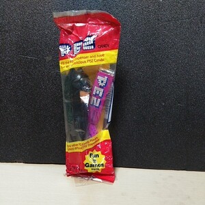 古いPEZ 旧旧顔 黒バットマン 足付 袋入り未開封品 個人保管品