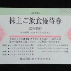 リーガロイヤルご飲食優待券 (最高3万円まで割引)