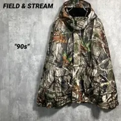 90s FIELD & STREAMリアルツリーカモパデットフードジャケットXL