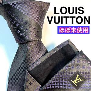 極美品 LOUIS VUITTON ルイヴィトン　ネクタイ　モノグラム　マイクロダミエ