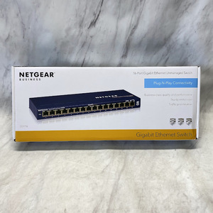 【美品】NETGEAR スイッチングハブ 16ポート 1G 金属筐体 静音ファンレス GS116