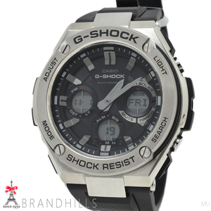 カシオ G-SHOCK 腕時計 メンズ G-STEEL ソーラー電波 SS ラバー ブラック文字盤 GST-W110-1AJF CASIO 未使用品