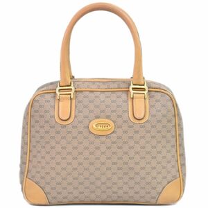 本物 グッチ GUCCI マイクロGG ミニボストンバッグ ハンドバッグ ベージュ