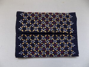 ●一円スタート●手作り刺繍ティッシュカバー/mo-K-57-5438/ティッシュペーパー/小物/身だしなみ/エチケット/ハナカミ/おしゃれ/きれい