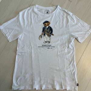 1円スタート Polo RALPH LAUREN ラルフローレン ポロベアー ウィンブルドン メンズ古着 Tシャツ