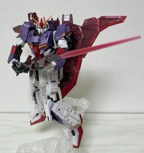 組立済 台座付き RG 1/144 機動戦士Zガンダム バイオセンサーイメージカラー ゼータガンダム ガンプラ プラモデル バンダイ