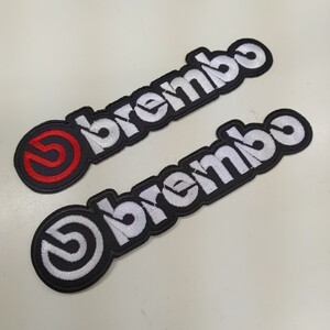 ◎ b r e m b o と記されたワッペン 2枚セット s207