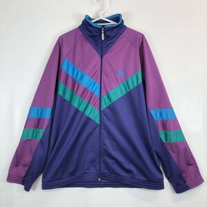 80s PUMA プーマ トラックジャケット 8サイズ パープル系 好配色