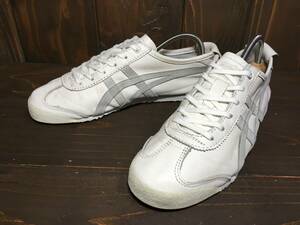 ★Onitsuka Tiger オニツカタイガー MEXICO 66メキシコ 66 ベージュ×グレー 24.5cm Used 検 スニーカー アシックス