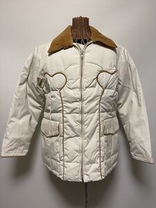 ★USED/80s VINTAGE/GERRY/DOWN JACKET/MADE IN USA/WOMAN/ジェリー/ダウンジャケット/アイボリー/ビンテージ/アウトドア/アメリカ製★