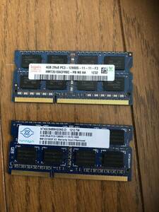 HYNIX 2Rx8 PC3-12800S 4GB 2枚組 1セット 8GB DDR3 ノート用メモリ DDR3-1600 4GB 2枚で 8GB DDR3 LAPTOP RAM