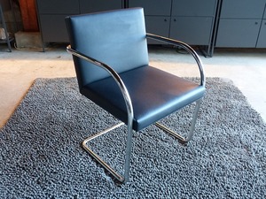 ③Knoll ノル社製｜ミース ファン デル ローエ ｜ブルーノチェア チューブラー｜レザー｜美品｜37万円相当