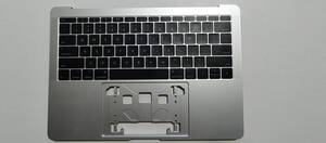 ★動作確認済み★Macbook Pro 2016、2017 13インチTouchbar非搭載モデルA1708用JIS配列キーボード及びパームレスト（シルバー色）②