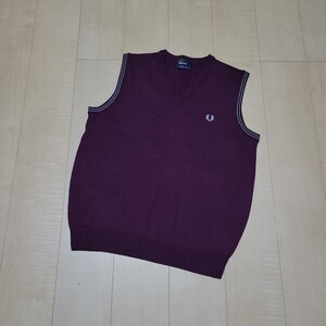 ★FRED PERRY メリノウール ニットベスト フレッドペリー