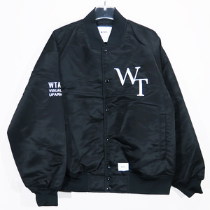 WTAPS ダブルタップス 23AW TEAM/JACKET/NYLON.TWILL.LEAGUE チーム ジャケット ナイロン ツイル リーグ アウター ブラック Novk