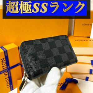 809【超極ＳＳランク】★最新★ルイヴィトン★ジップ 財布 コインケース ダミエ グラフィット★正規品★