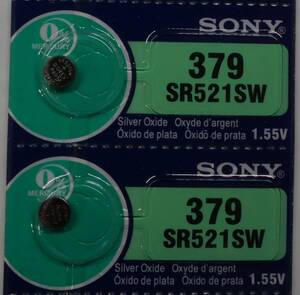 ★【即決送料無料】2個325円　ソニー　SONY　SR521SW（379） 1.55V 酸化銀電池★使用推奨期限：2030年10月★