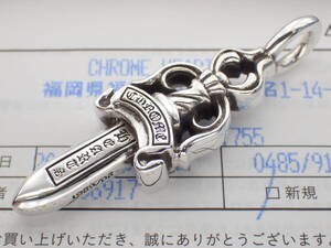 CHROME HEARTS 　　ダブルDAGGERペンダントトップ19.9ｇ　★インボイス原本付属★正規品