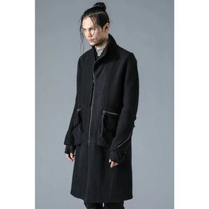 D.HYGEN 23-24AW Harris Tweed Washer High-Neck Coat (BLACK) ハリスツイードコート タグ付き超美品 DEVOA JULIIUS incarnation m.a+