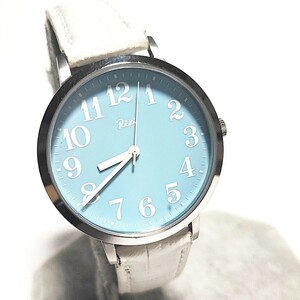 動作良好 SEIKO Riki Watanabe リキワタナベ 水色 腕時計 QZ レディース腕時計 稼働品 T785