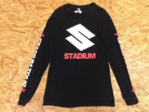 H&M エイチアンドエム × ジャスティンビーバー TEAM BIEBER 長袖Tシャツ ロンT メンズ 袖プリント バックプリント有 S 黒