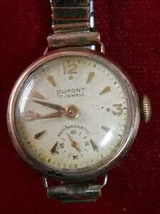 アンティーク　デュポン Dupont　18Ｋ　レディース手巻 腕時計 