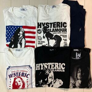 ヒステリックグラマー hysteric glamor Tシャツ、ポロシャツまとめ 6枚セット Mサイズ 半袖プリント アメリカ古着