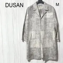 DUSAN コート M ドゥサン ドュサン オープンフロント 7分袖 シルク混