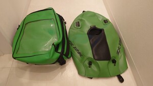 KAWASAKI カワサキ ZX-12R BAGSTER バグスター タンクカバー タンクバッグ セット グリーン 中古品 動作確認OK 