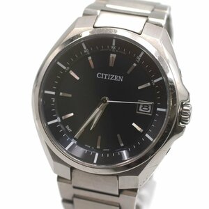 1円 稼働 美品 CITIZEN シチズンATTESA アテッサ H128-R006860 エコドライブ QZ デイト 3針 ブルー文字盤 腕時計 メンズ 0912520241029