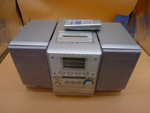 Pioneer　ステレオMD・CD・カセットデッキ 　XR-MDX737S/S-C4-S-LR　コンポ　リモコン付き　ジャンク　送料無料 管od21/07