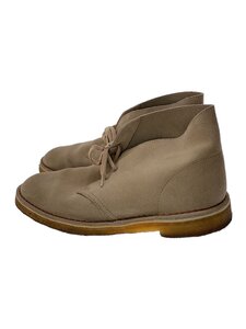 Clarks◆チャッカブーツ/UK8/ベージュ